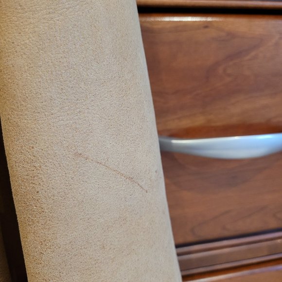 EUC Vintage Daks DD London Beige Tan 100% Suede Shearling Oversized Coat Jacket - Picture 7 of 10